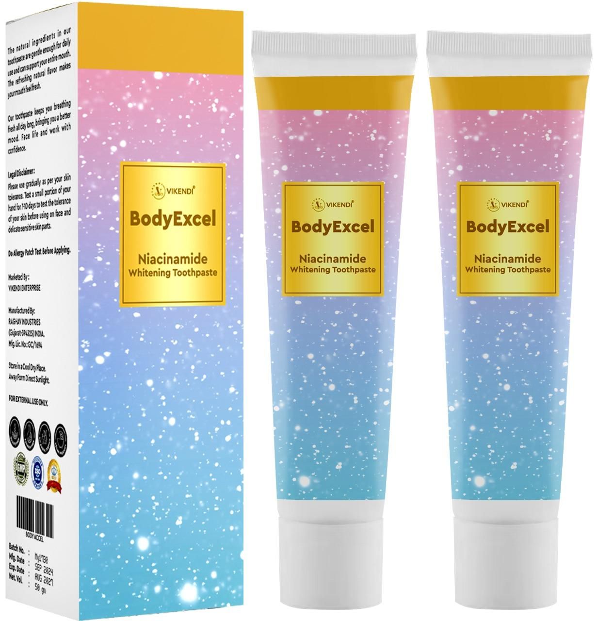Niacinamide Whitening Toothpaste 50g (buy 1 get 1 free)
