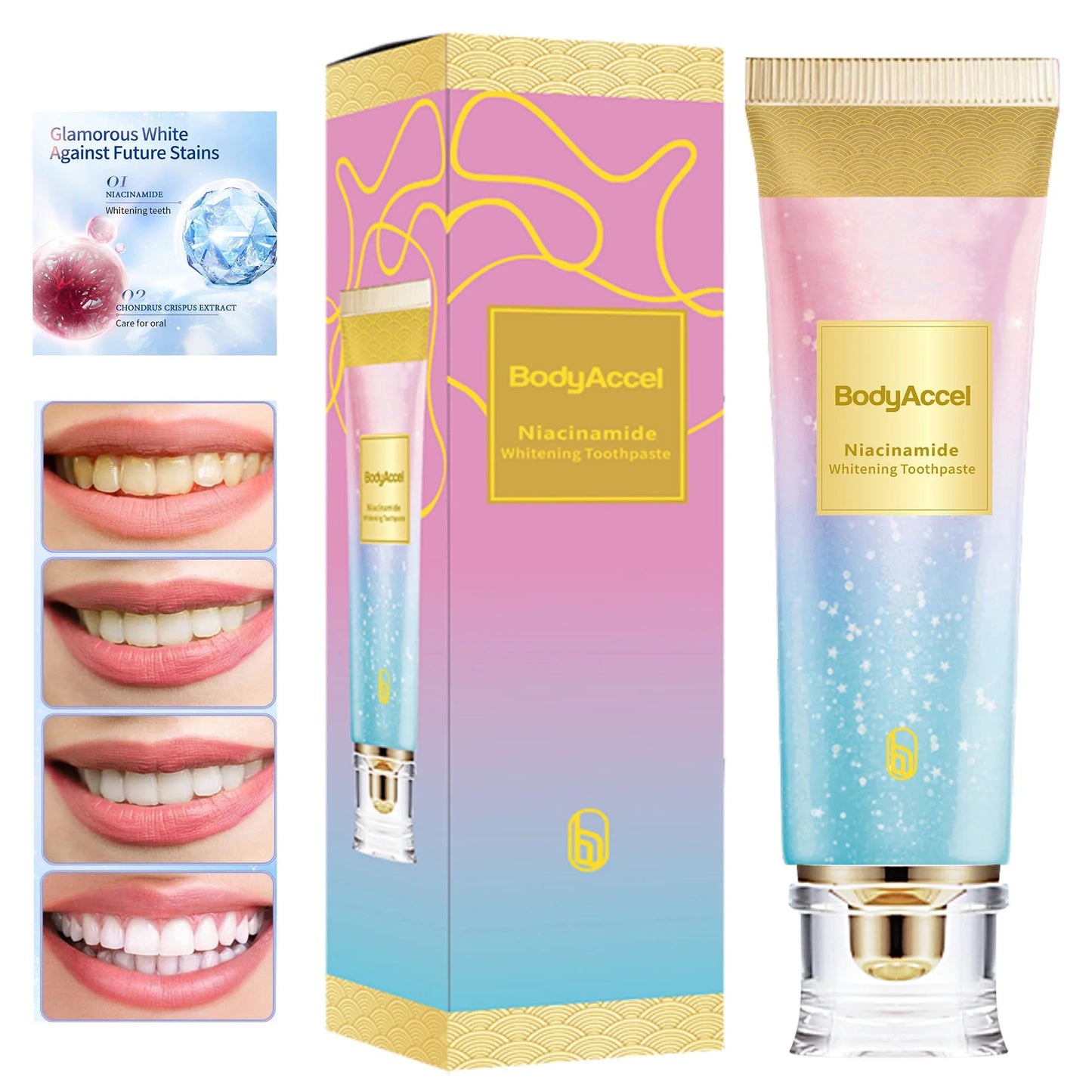 Niacinamide Whitening Toothpaste 50g (buy 1 get 1 free)