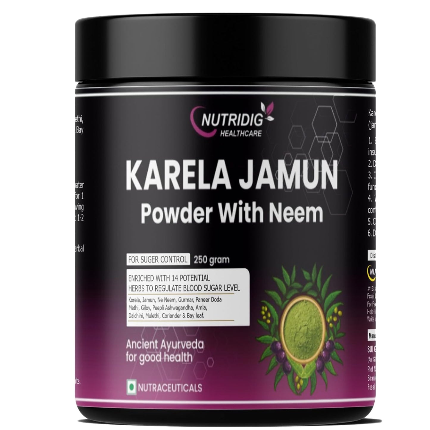 Karela Jamun Neem Powder to Control Sugar Level (250gms)