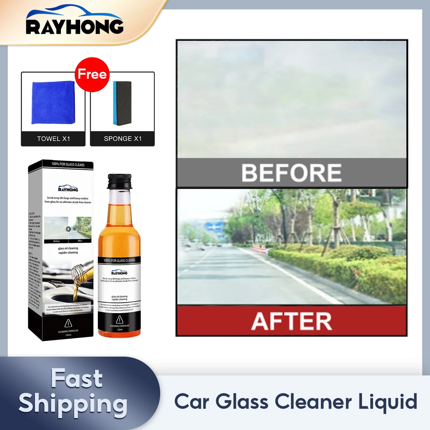 Glass Oil Film Remover (Buy 1 get 1 free)